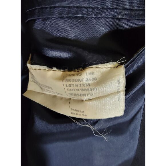 Brooks Brothers Brooksease Gold Buttons Navy Sport Coat Blazer Suit Jacket - 43L - Picture 8 of 9